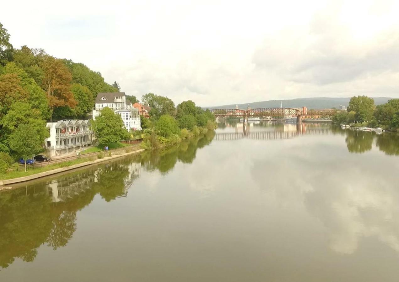 Weserwohnung - Bootshaus Urlaub Am Wasser Hamelin Kültér fotó
